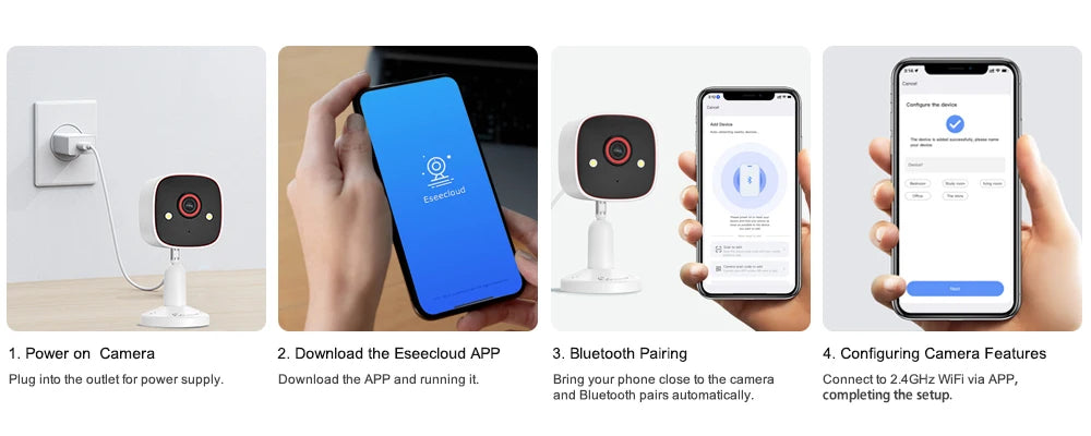 2K Indoor WiFi Home Security Camera 2-Way Audio Cloud & SD Card Storage Ai Detection 3MP HD Smart Home Baby Monitor Pet Dog Cam