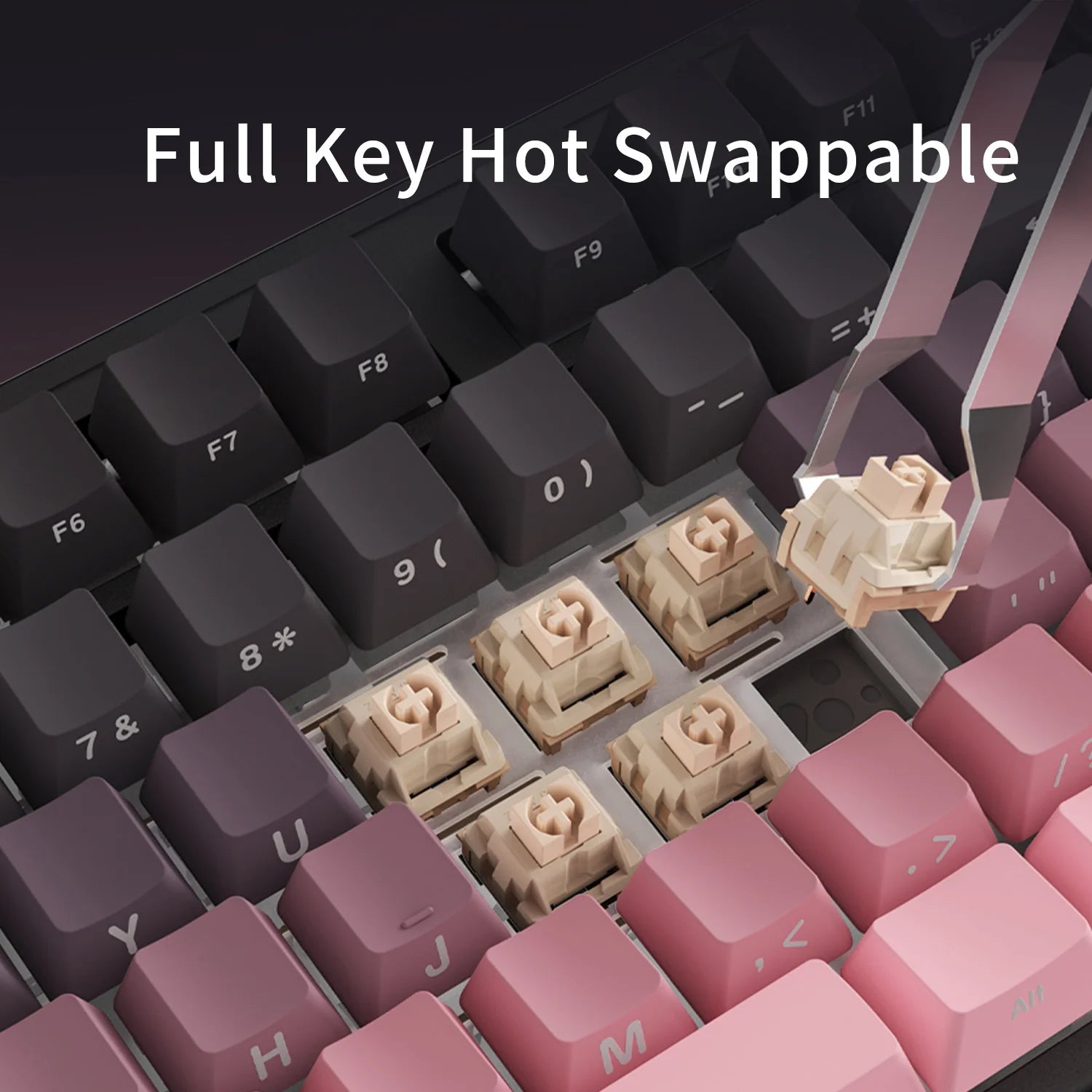 AJAZZ AK870 PLUS wireless Bluetooth mechanical keyboard three-mode hot-swappable screen gaming game boy