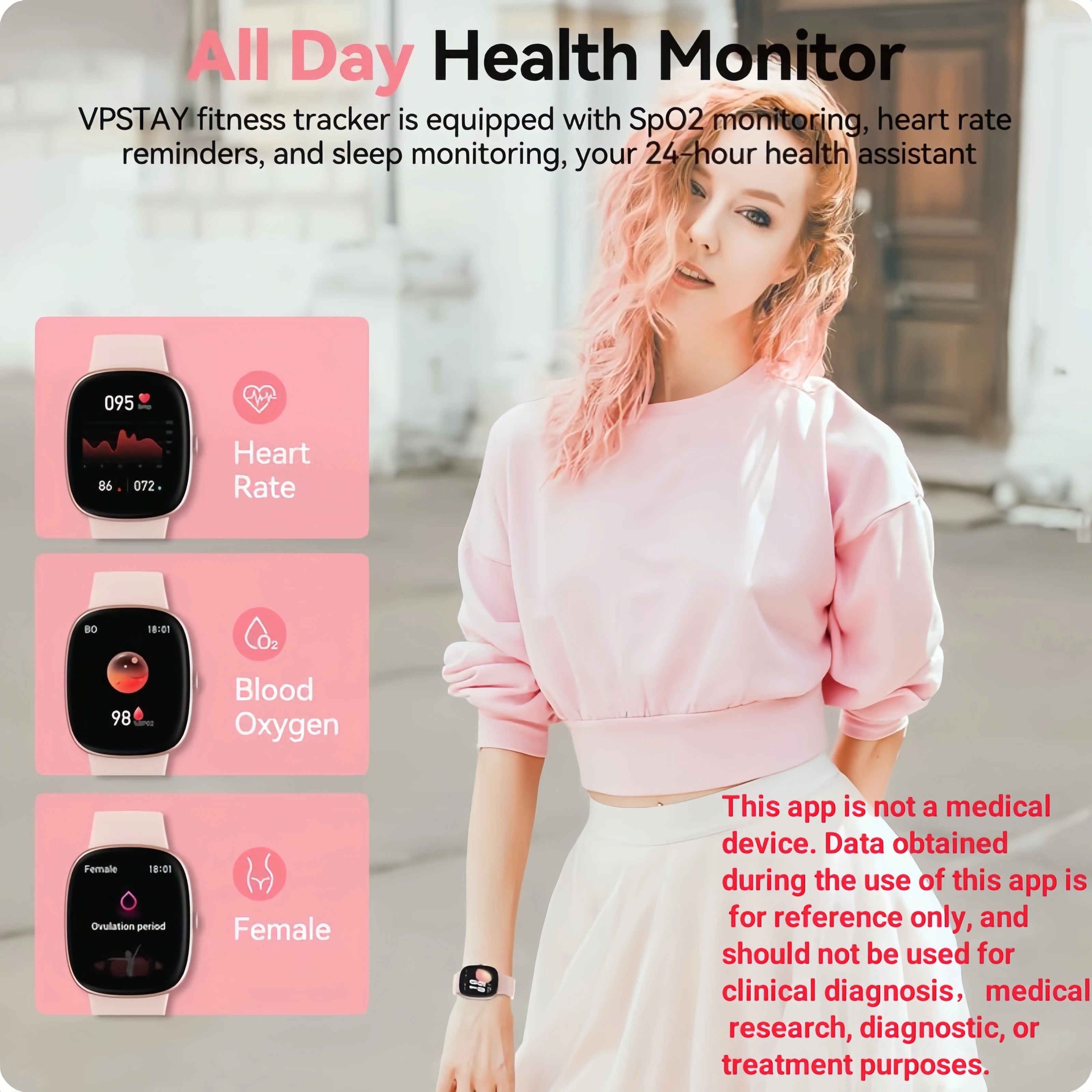 Smart Watches for Men Women  Sleep Tracking, 46mm 1.3oz Step Calorie Counter Fitness Watch Activity Trackers Pedometer forAndro