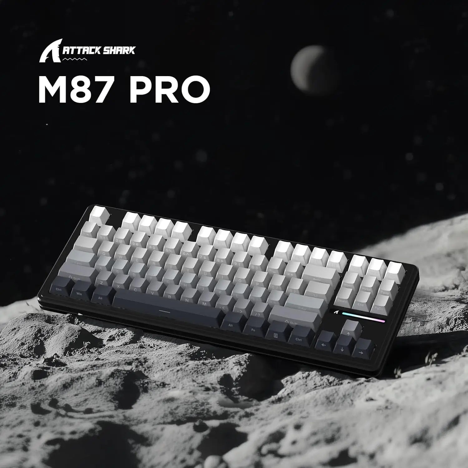 MAMBASNAKE x ATTACK SHARK M87 PRO Wireless Mechanical Gaming Keyboard,Hot Swappable Gasket RGB Custom Keyboard