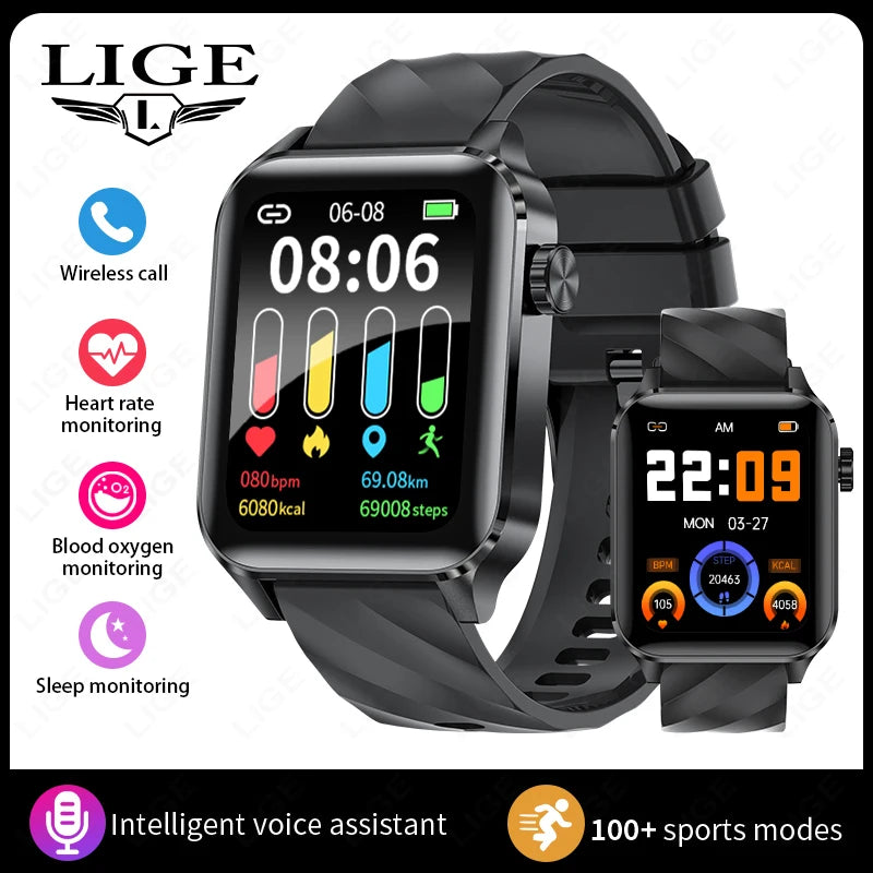 LIGE New Bluetooth Call Smart Watches Women Wrist Watch Fitness Watch Waterproof Smartwatch For Xiaomi Huawei Android iOS iPhone