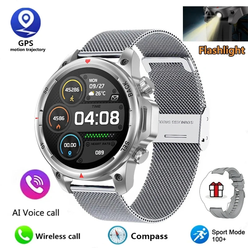 New DK68NFC Smart Watch Voice Assistant Bluetooth Call Heart Rate Monitoring GPS Sports Fitness Wireless Charging Smart Watches