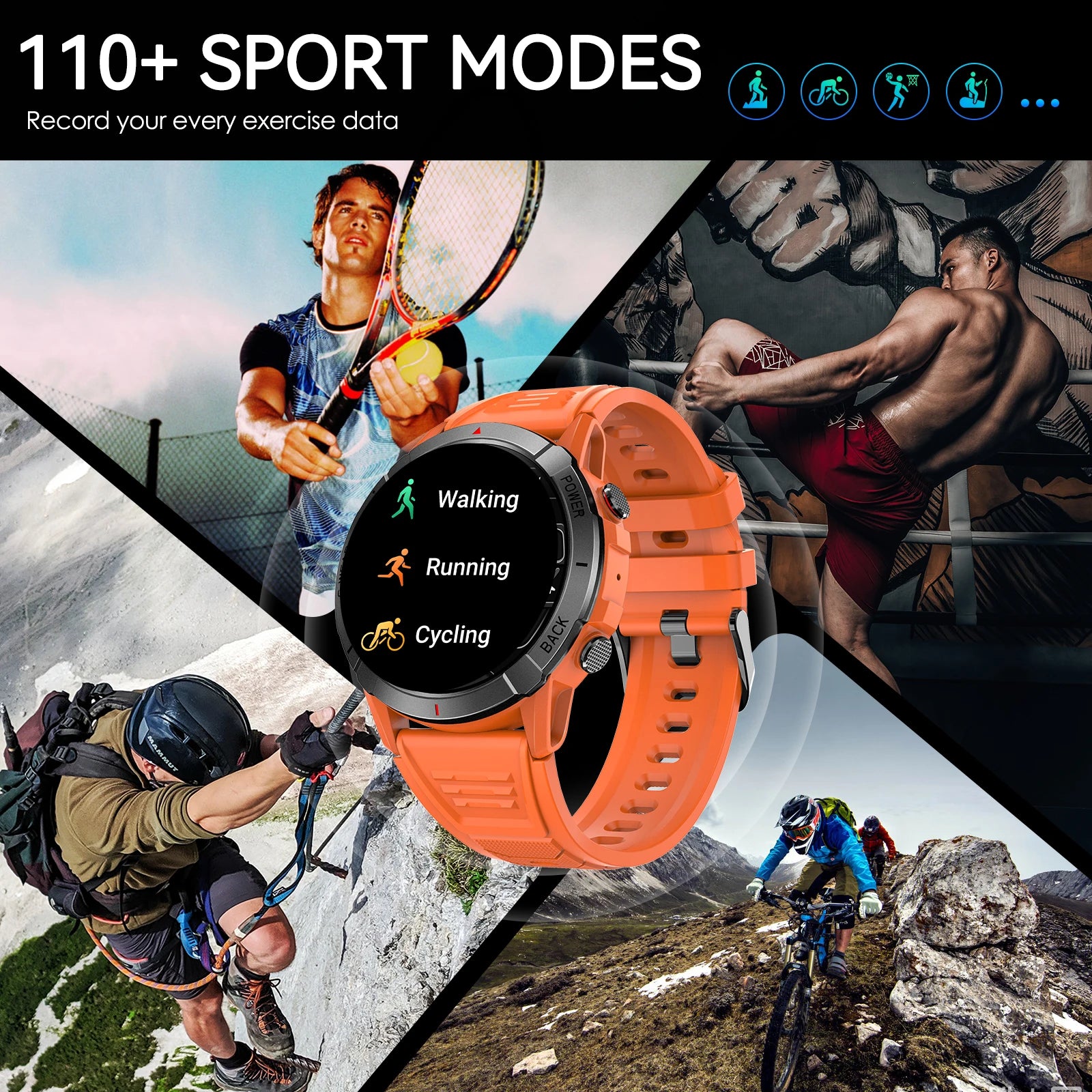 LaNikar Smart Watches with Activity Tracker with Multiple Sport Modes Heart Rate Sleep Blood Oxygen Monitor for iPhone Android