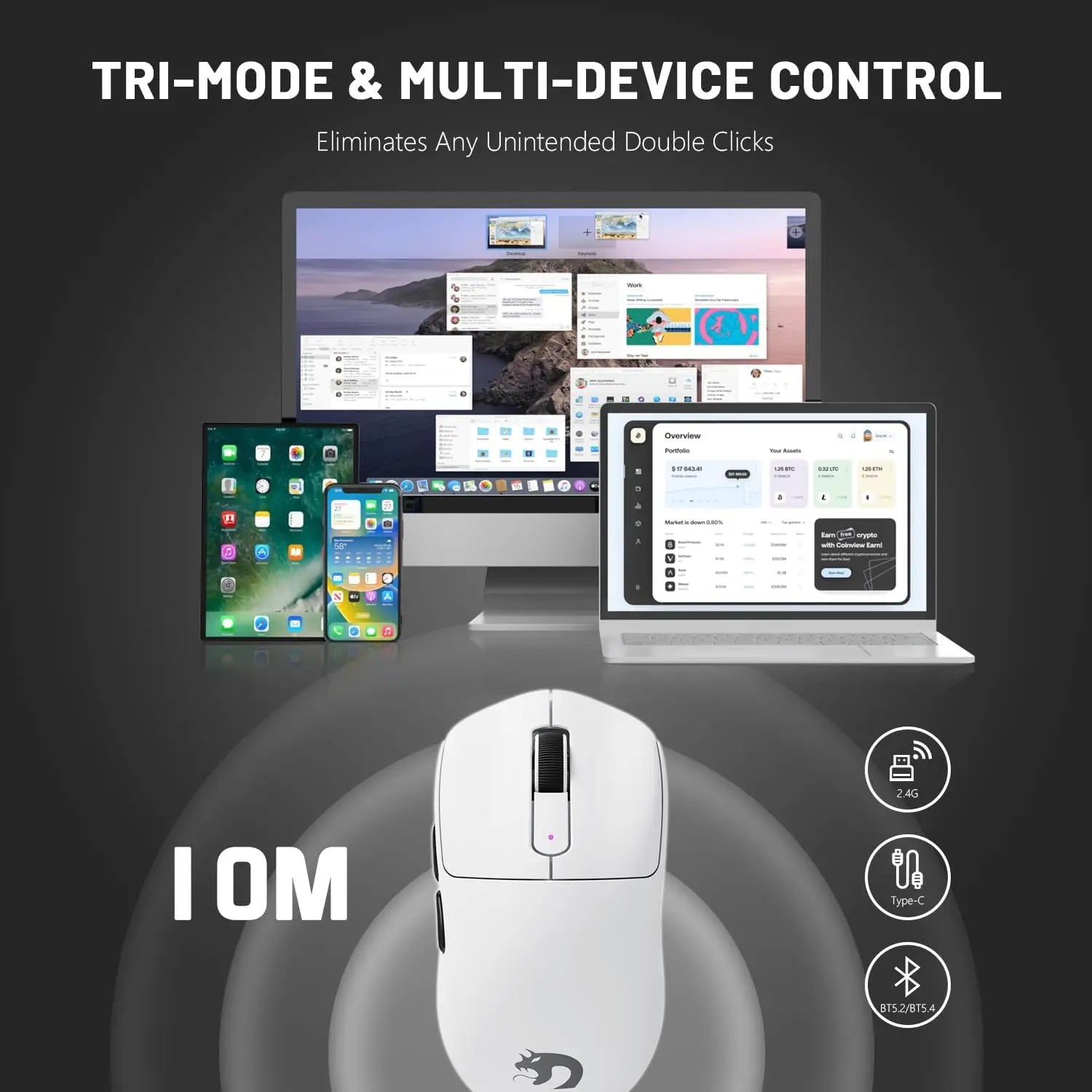 MAMBASNAKE M3 Wireless Gaming Mouse,40K DPI,39g Lightweight Gaming Mouse,PAW3395PRO Optical Sensor