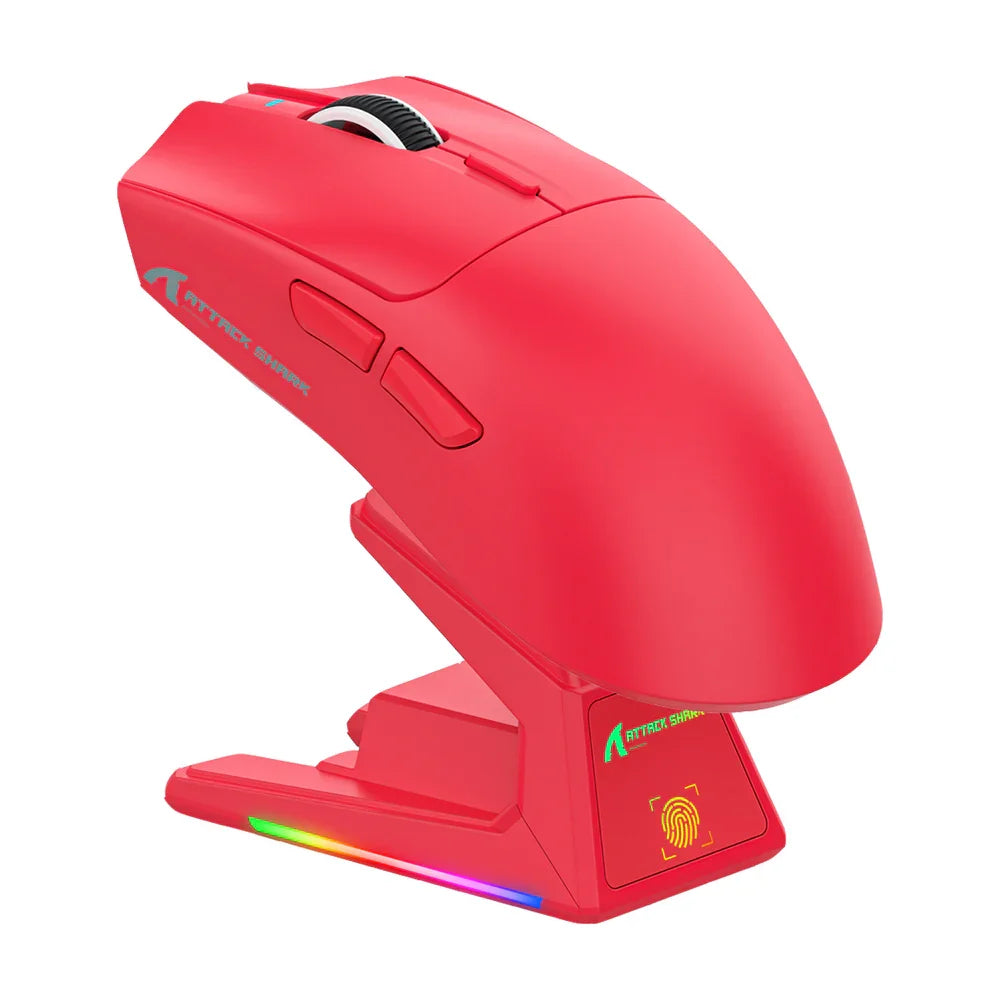 ATTACK SHARK X1 Tri-mode Gaming Mouse With Touchpad RGB Charging Dock PAW3395PRO BT/2.4G Wireless/Wired, 6 Adjustable DPI up to