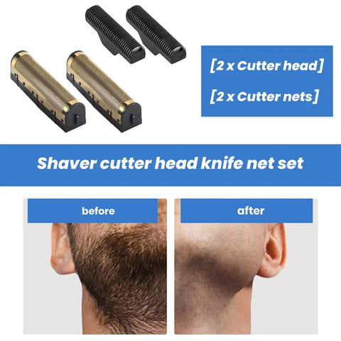 1Set Clipper Blade For Kemei Km-1102 Clipper Electric Shaver Parts Net Gold