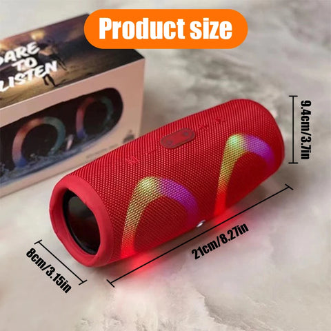 Multifunctional outdoor portable Bluetooth speaker with breathing light, Bluetooth connection, card slot, and hands-free calling