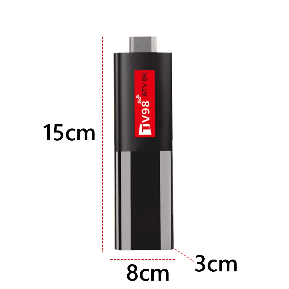 TV98 Smart TV Stick Android 14 H618 2.4G 5G Dual WiFi BT5.0 Video Set Top TV Box H618 Quad Core Media Player Voice Remote TV Box