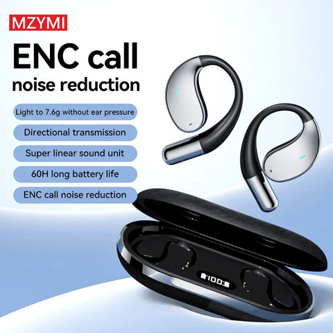 MZYMI Q39 AI Translation Wireless Earphone TWS Ear Hook Sport Running Bluetooth Headset ENC Noise Cancelling Headphone With Mic