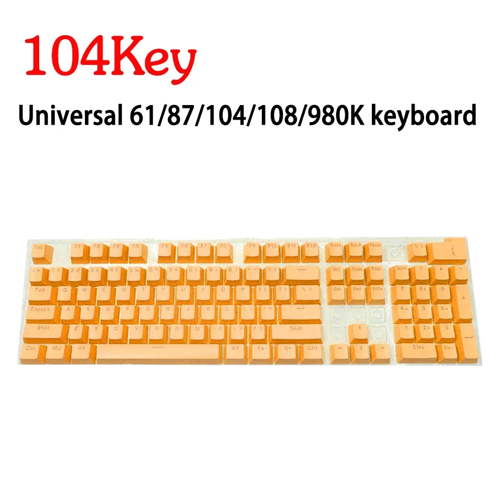 104pcs ABS Universal Mechanical Keyboard Keycaps Ergonomic Blank Keycaps For Cherry MX Keyboard Replacement Backlit Key Cap