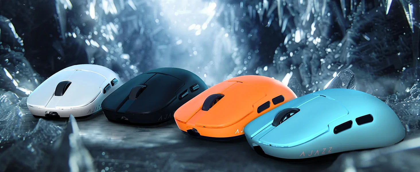 A.JAZZ AJ159APEX 8Khz Wireless Gaming Mouse Ultralight 56g with Magnetic Screen Charging Dock 42000DPI PAW3950 Sensor Tri Mode B