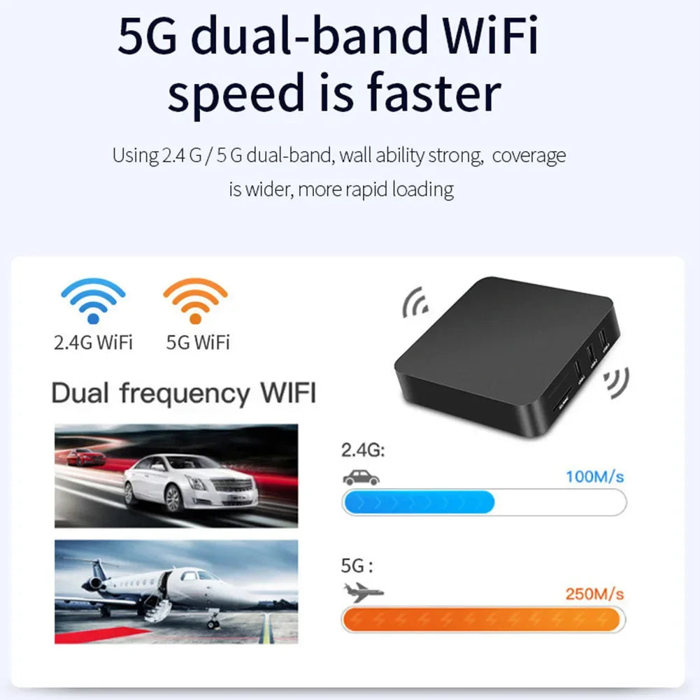 Smart TV Box MXQ-PRO 4K HD TV Box Android 12.0 2.4G 5G Dual-WIFI 3D Video Media Player 2GB RAM 16GB ROM Home Theater Set-top Box