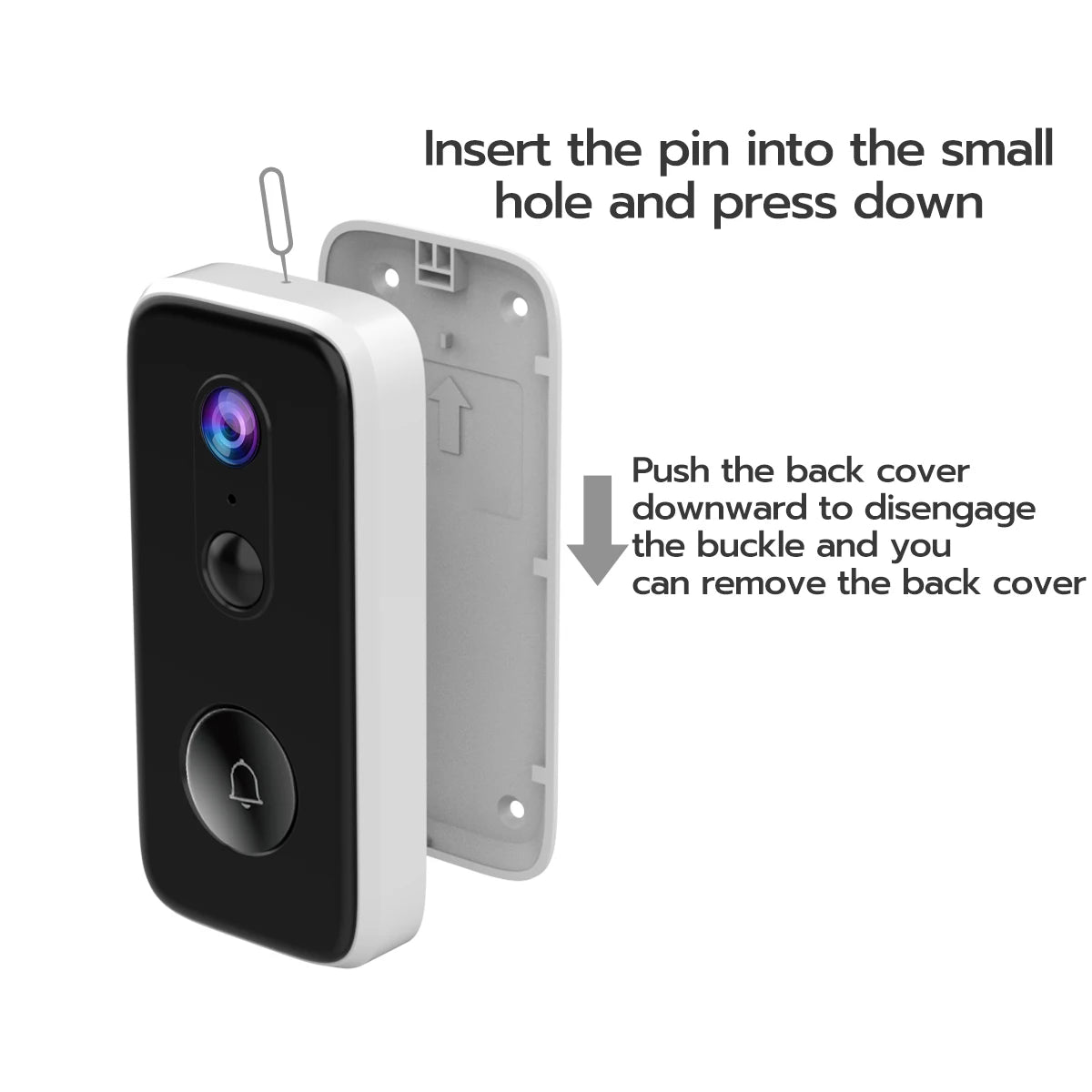 JOOAN 2K Intelligent WiFi Doorbell With Camera Smart Home WiFi Video Doorbell Outdoor Battery Powered Security Video Intercom
