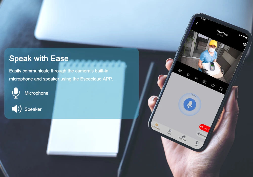 2K Indoor WiFi Home Security Camera 2-Way Audio Cloud & SD Card Storage Ai Detection 3MP HD Smart Home Baby Monitor Pet Dog Cam