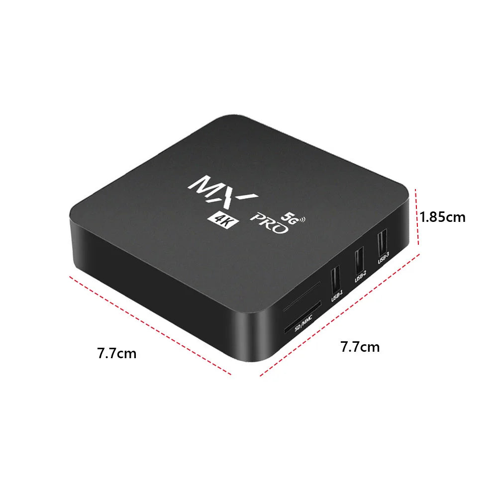 Smart TV Box MXQ-PRO 4K HD TV Box Android 12.0 2.4G 5G Dual-WIFI 3D Video Media Player 2GB RAM 16GB ROM Home Theater Set-top Box