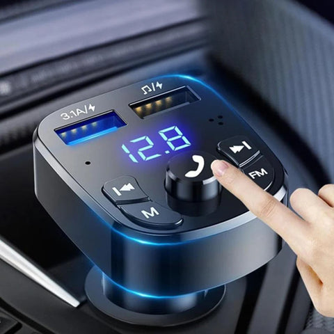 Audio MP3 Player Wireless FM Transmitter Car Charger Bluetooth-Compatible Hands-Free Calling Digital Display Car Radio Modulator