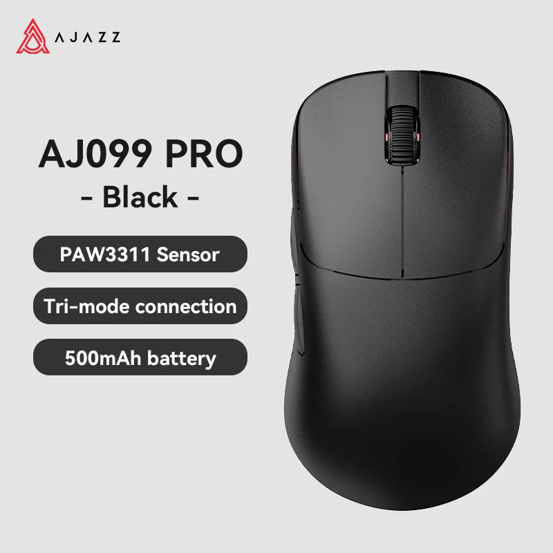 Ajazz AJ099 Wireless 2.4GHz + Wired Gaming Mouse PAW3311 for Gaming Laptop PC Optical Mice 12000DPI Max