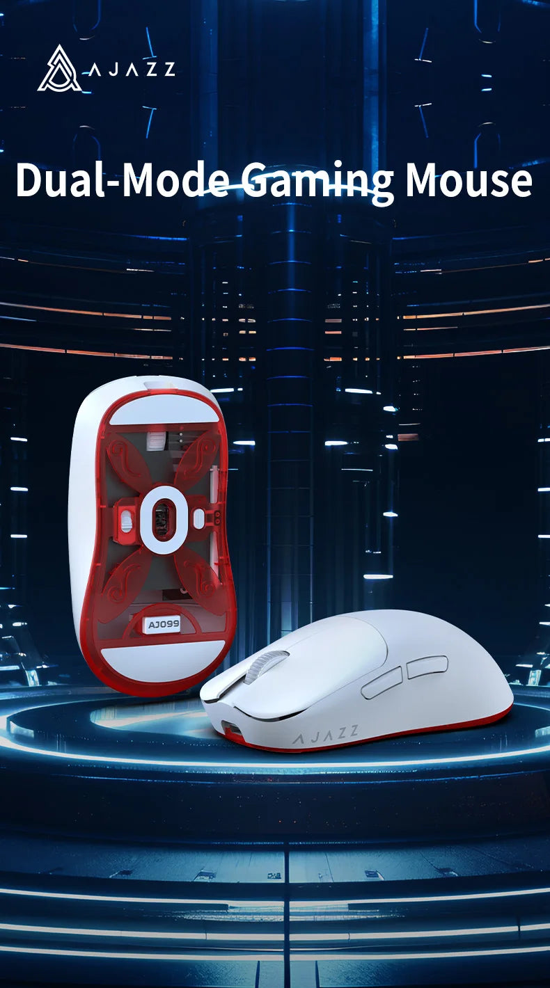 Ajazz AJ099 Wireless 2.4GHz + Wired Gaming Mouse PAW3311 for Gaming Laptop PC Optical Mice 12000DPI Max