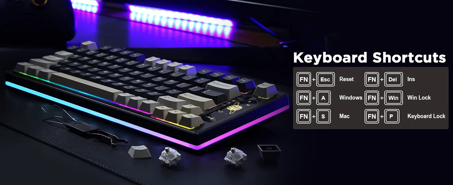 YUNZII RT80 Hall Effect 8K Rapid Trigger Gaming Mechanical Keyboard, 82-Key Wireless Adjustable Actuation Magnetic Hot Swap Keeb