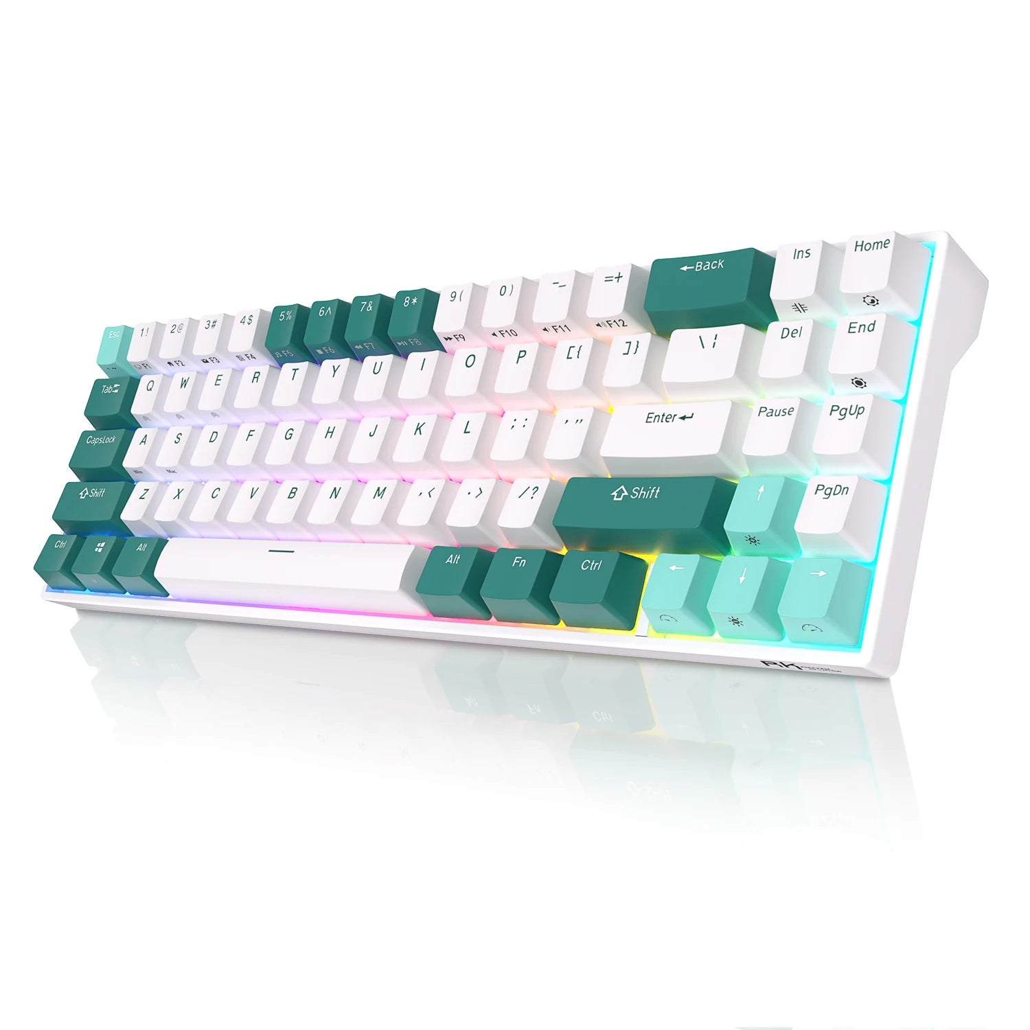 RK ROYAL KLUDGE RK71 Tri-mode Mechanical Keyboard 2.4G Wireless Bluetooth RGB Backlit Hot-swappable Gamer Keyboard PBT keycaps