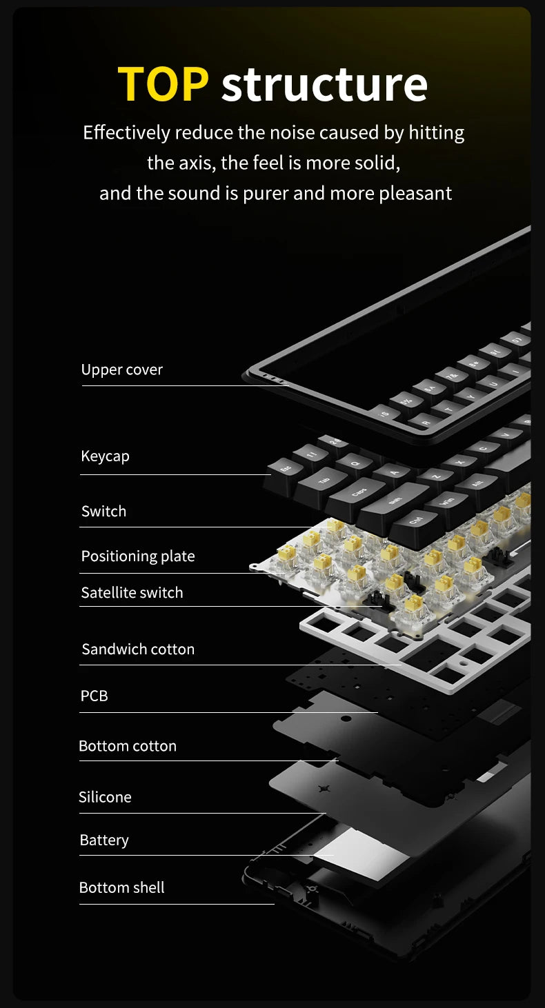 AJAZZ AK680MAX-Hall gaming magnetic Switch-wireless mechanical keyboard supports wired 8K refresh rate-RGB-DIY