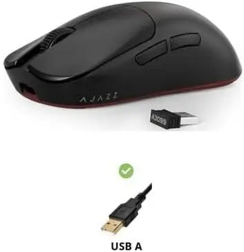 Ajazz AJ099 Superlight Wireless Gaming Mouse, Ergonomic 54g Ultra Lightweight 2.4Ghz/Wired Mouse, PAW331112K DPI for Win/MAC