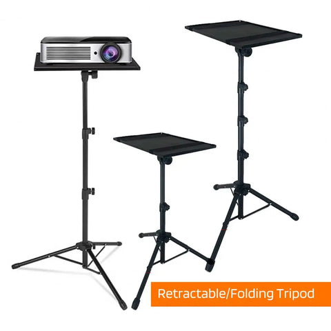 Laptop Stand for Presentations Adjustable Height Projector Stand with Platform Foldable Laptop Tripod for Office Home Use