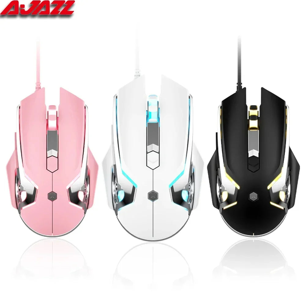 AJAZZ AJ120 Gaming Mouse Wired USB 6 Buttons 8000DPI Optical Mute E-sports Game Mouse Laptop computer office PC Accessories gift