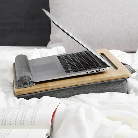 Furniture Office Desks Compact Laptop Desk Laptop Stand with Wrist Cushion Handle Tablet Slot Multi-functional Lap Desk