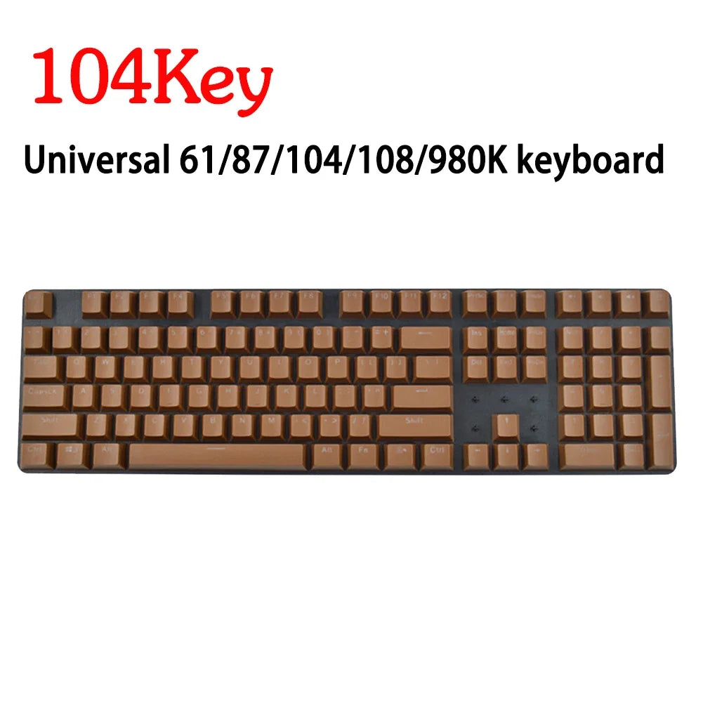 104pcs ABS Universal Mechanical Keyboard Keycaps Ergonomic Blank Keycaps For Cherry MX Keyboard Replacement Backlit Key Cap