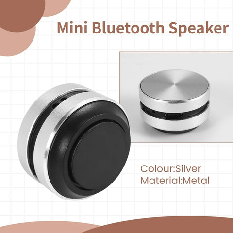 Portable Mini Bluetooth Speaker Turns Anything Into A Speaker Wireless Bone Conduction Induction Vibration Easy To Use (Silver)