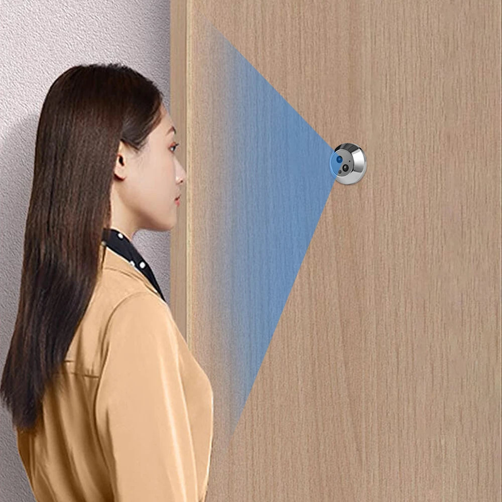 2.4G WiFi Video Doorbell for Apartment Peephole Camera 4.3-inch Display Tuya APP 1080P 120 Degree Visible Night Vision Peephole