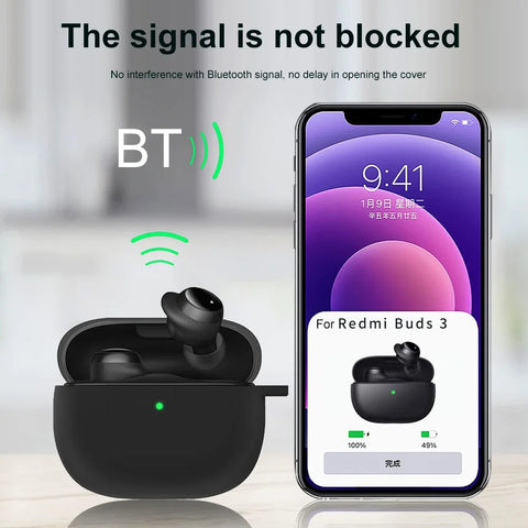 Silicone Protective Headphone Case for Redmi Buds 3 Lite Case Cover Portable Charging Box Replacement Anti Scratch Accessories
