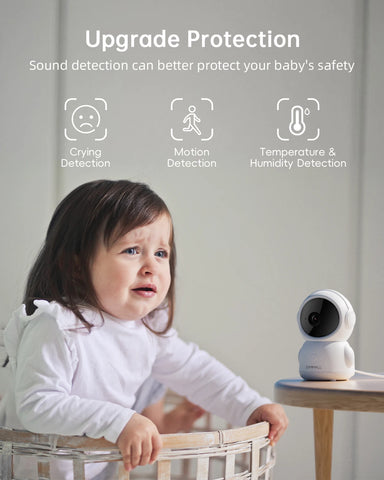 ZUMIMALL APP Wired security Camera, 5G/2.4G WiFi Baby/Pet Monitor Motion/Noise/Crying Detection & Two-Way Talk: