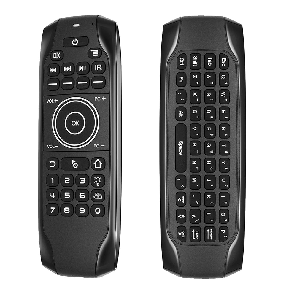 3.7-4.2V Wireless Keyboard Remote Control Bluetooth-compatible IR Backlight Remote Control Micro USB Charging for Android TV Box