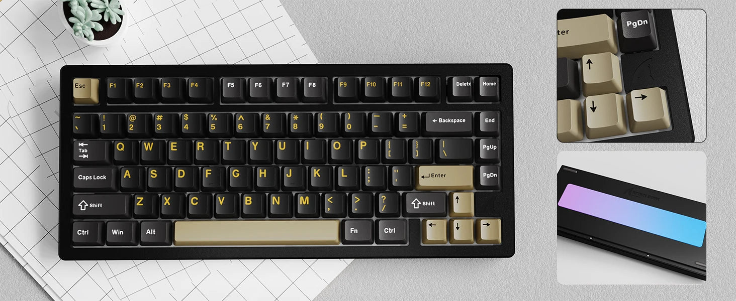 ATTACK SHARK X75 Full Aluminum Keyboard 75% VIA Wireless Gasket Mechanical Keyboard