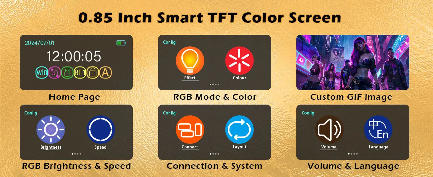 ATTACK SHARK X85Pro 75% Mechanical Keyboard with Screen & Knob Hot Swappable Wireless 2.4GHz/Bluetooth/Wired RGB Gasket Mount QM