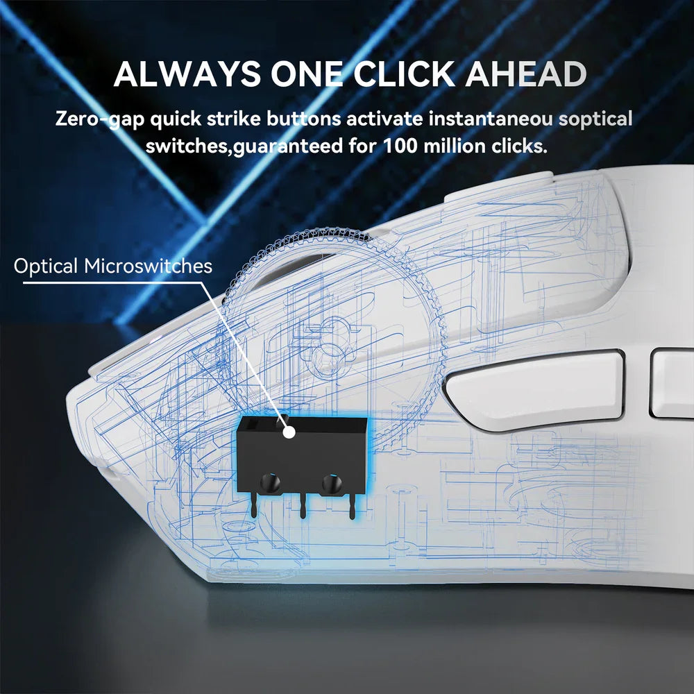 ATTACK SHARK X1 Tri-mode Gaming Mouse With Touchpad RGB Charging Dock PAW3395PRO BT/2.4G Wireless/Wired, 6 Adjustable DPI up to