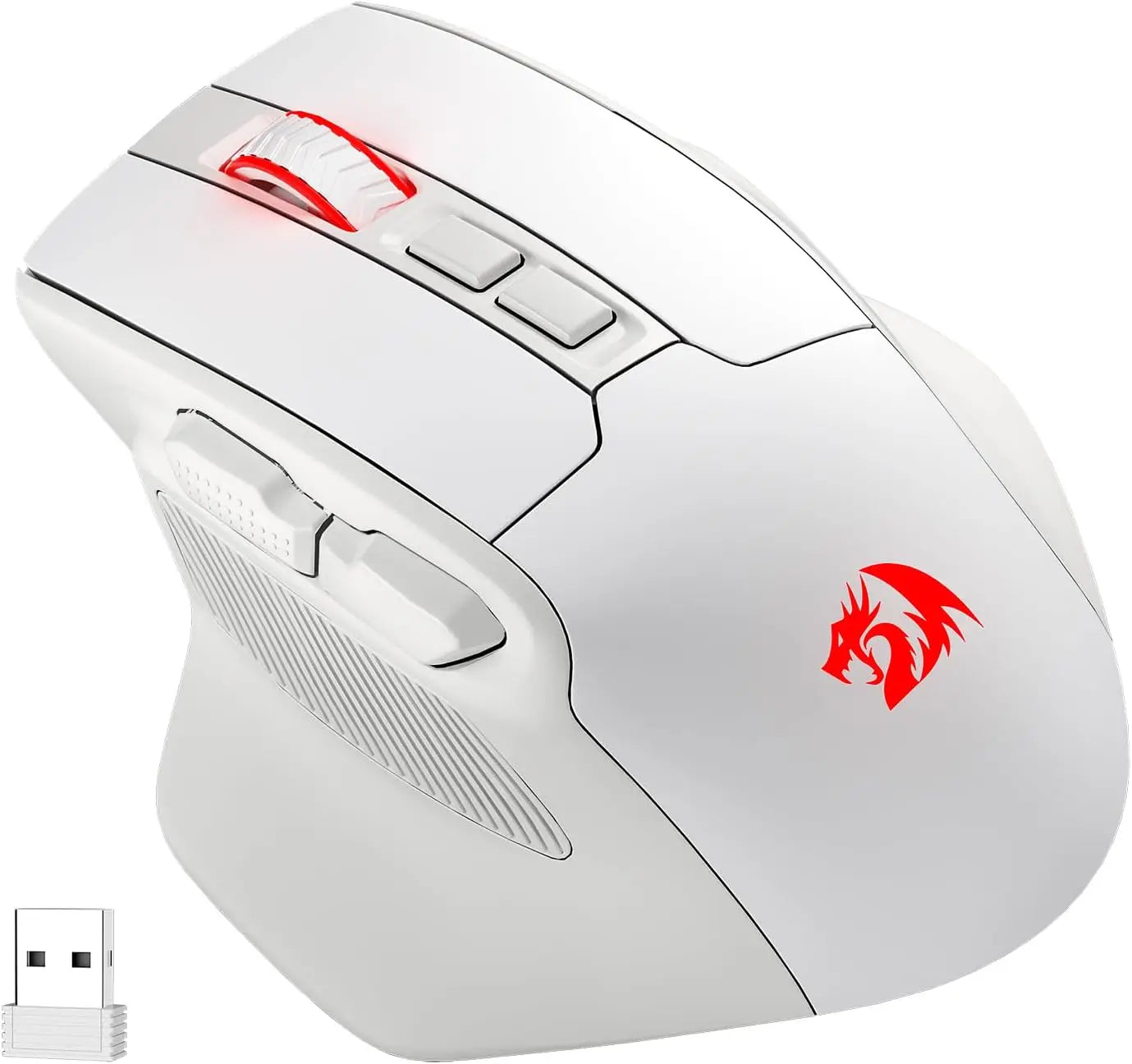 Redragon M806 Wireless Gaming Mouse, 7 Programmable Buttons Wired RGB Gamer Mouse w/ 3-Mode Connection, BT & 2.4G Wireless