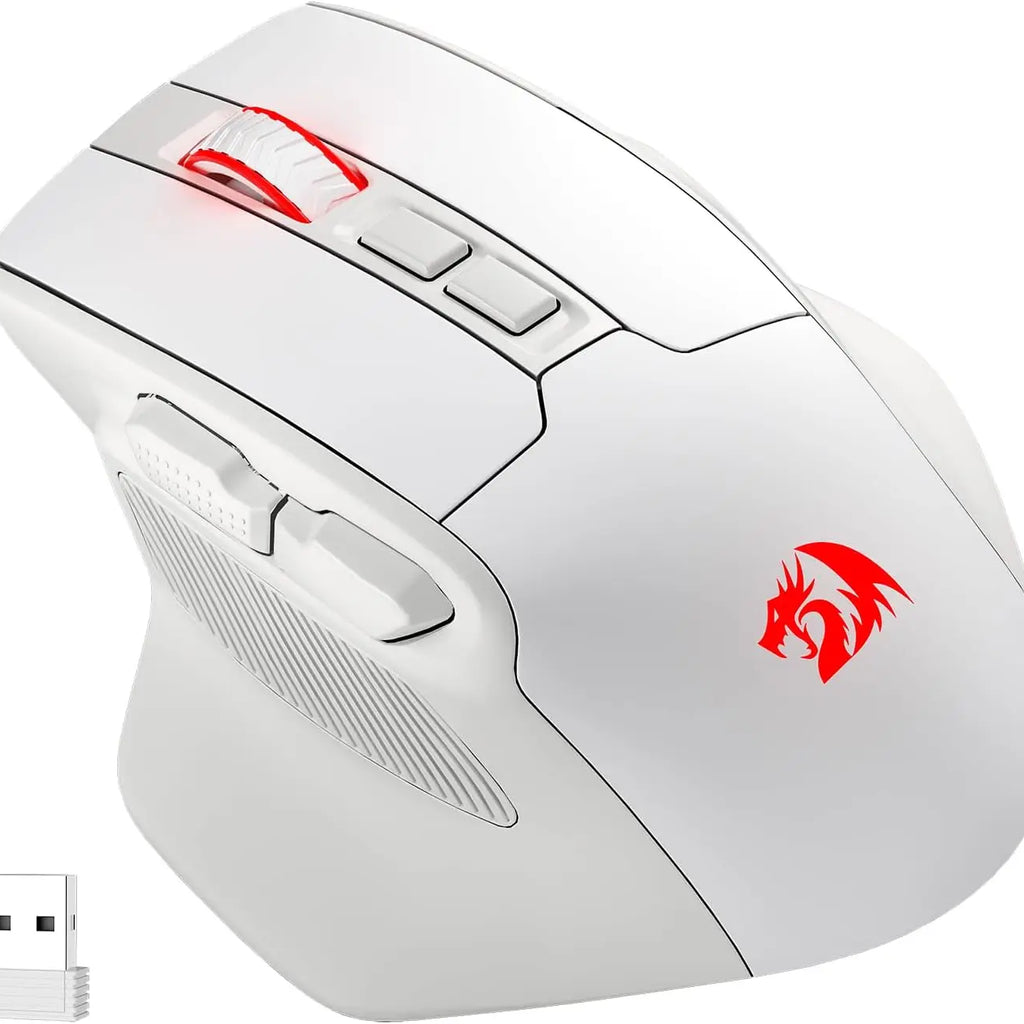 Redragon M806 Wireless Gaming Mouse, 7 Programmable Buttons Wired RGB Gamer Mouse w/ 3-Mode Connection, BT & 2.4G Wireless