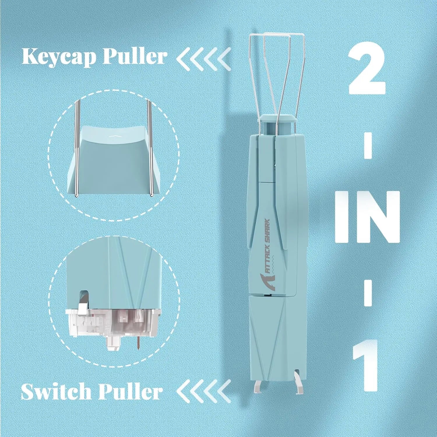 ATTACK SHARK KS01 2-in-1 Switch Puller/Keycap Puller for Mechanical Keyboard