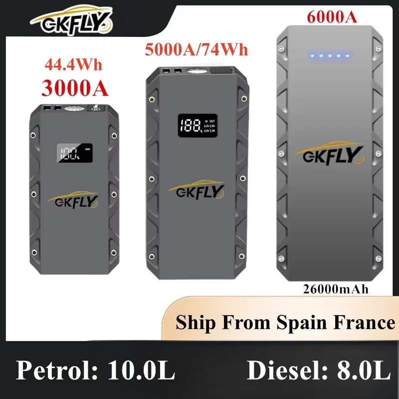 High Power 5000A Starting Device 12V Car Jump Starter Petrol Diesel Car Charger Starter Cables For Car Battery Booster Buster