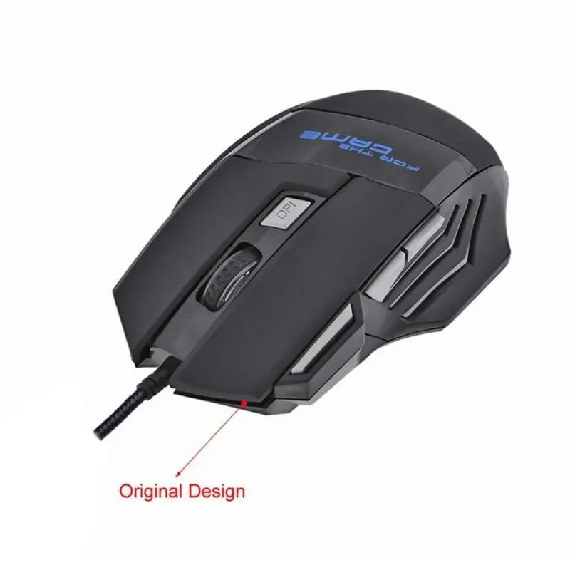Wired Gaming Mouse 5500DPI 7-Color LED Backlight Optical Mouse Gamer USB 7 Buttons PC Gamer Computer Laptop Desktop Mice