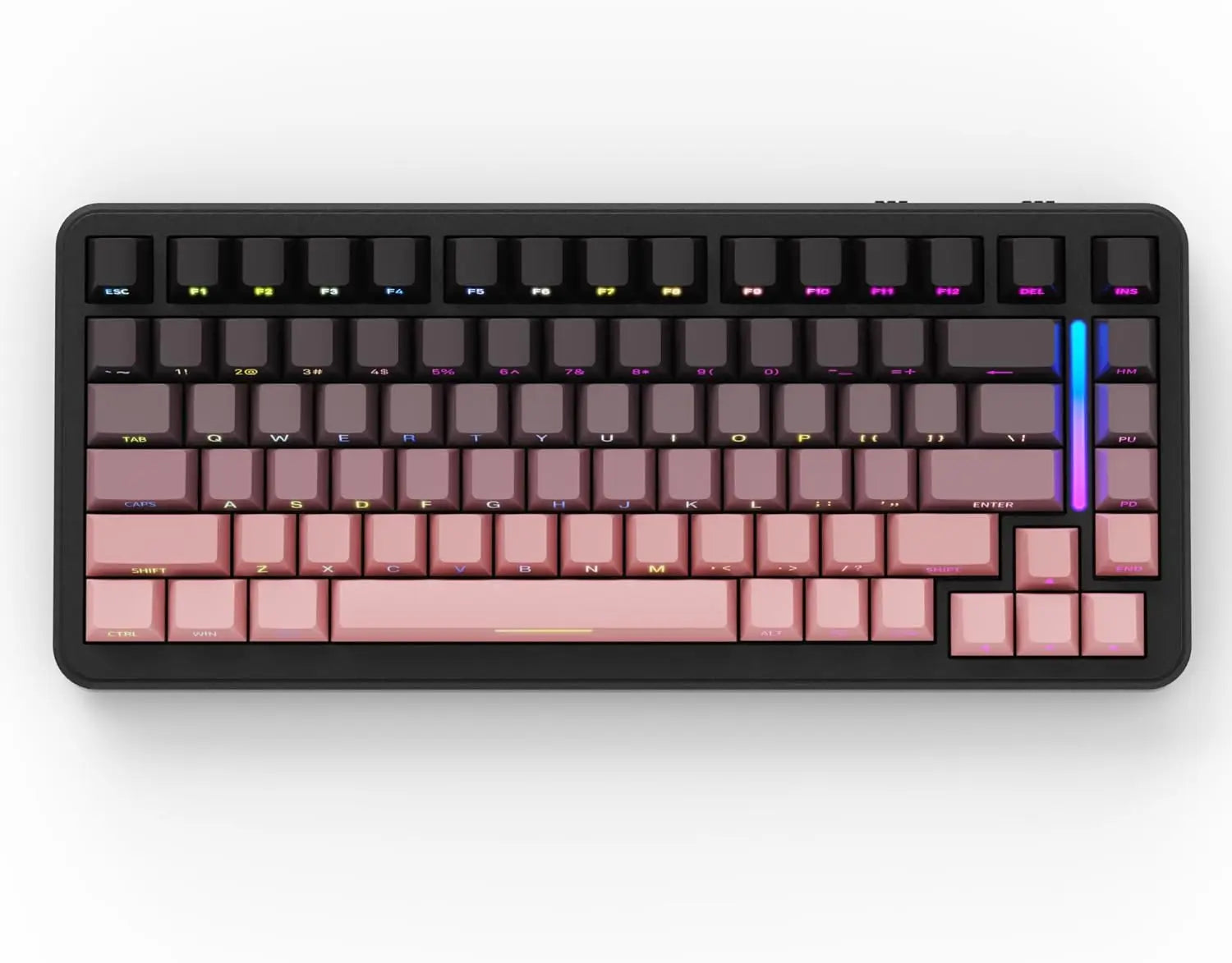 ATTACK SHARK M86 Wireless Mechanical Gaming Keyboard, 75% Gasket Hot Swappable RGB Custom Keyboard, Side Printed PBT Keycaps