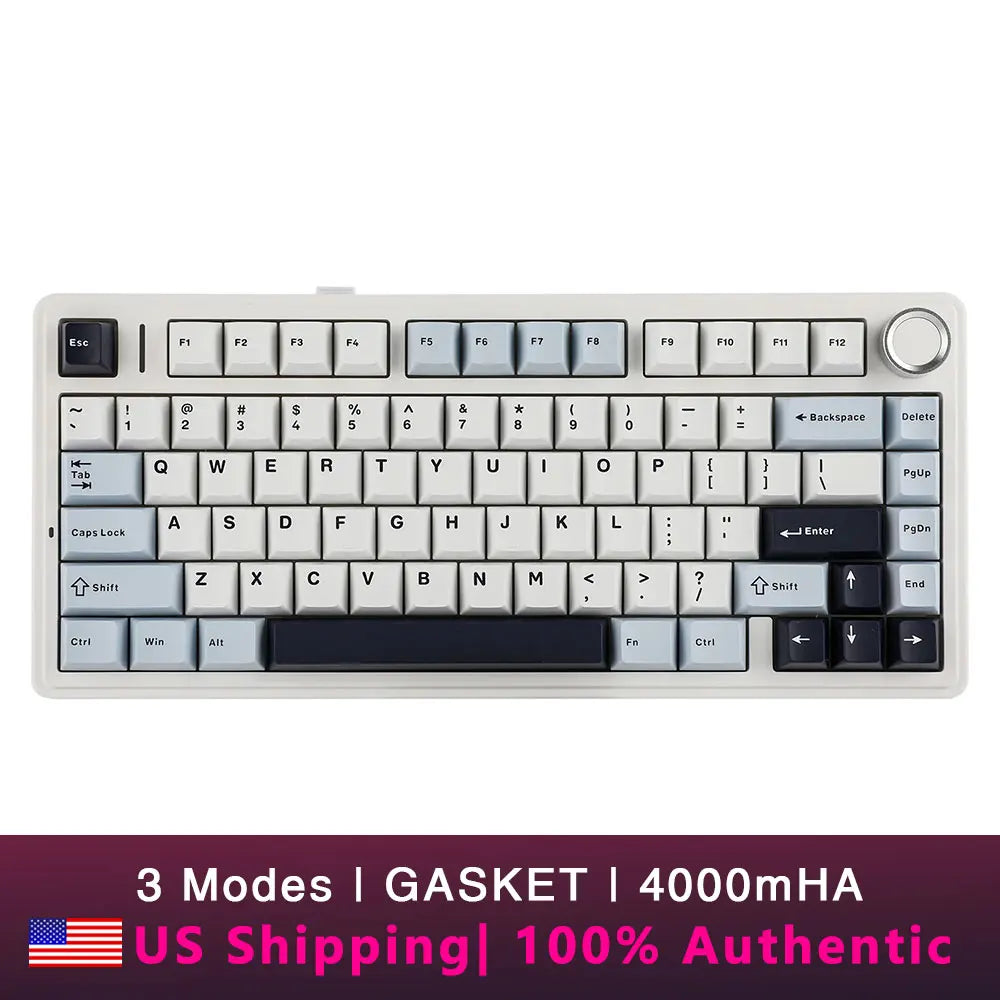 AULA F75 2.4G Wireless/Bluetooth/Wired Gaming Mechanical Keyboard RGB Customized 75% Layout OEM Profile Gasket Structure