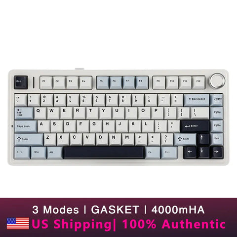 AULA F75 2.4G Wireless/Bluetooth/Wired Gaming Mechanical Keyboard RGB Customized 75% Layout OEM Profile Gasket Structure
