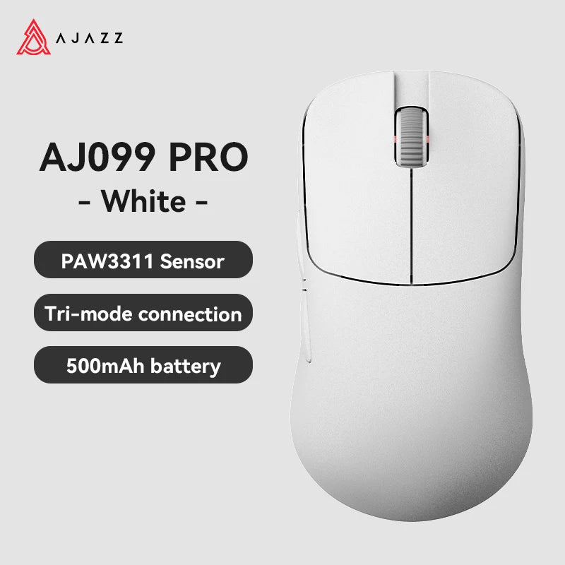 Ajazz AJ099 Wireless 2.4GHz + Wired Gaming Mouse PAW3311 for Gaming Laptop PC Optical Mice 12000DPI Max