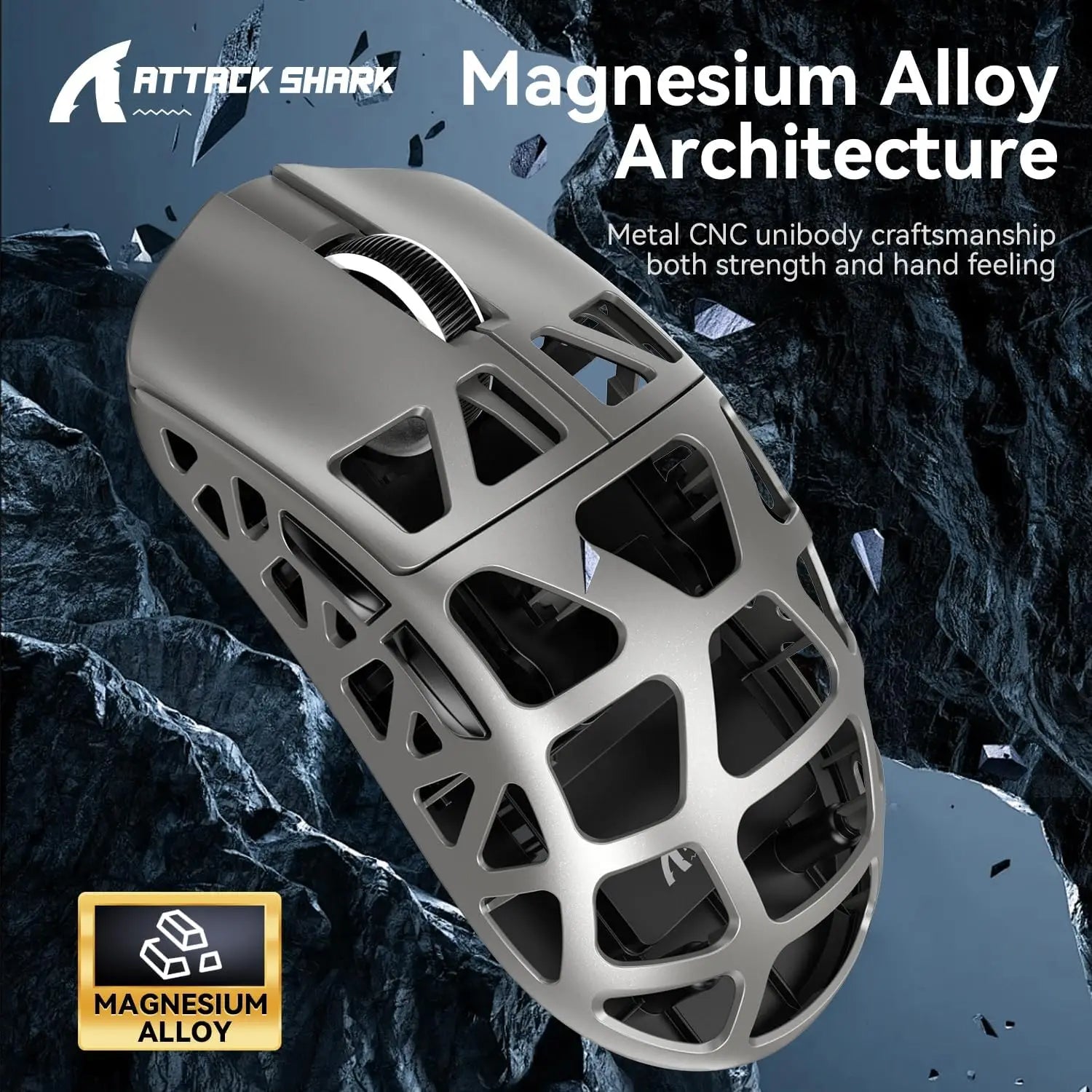 MAMBASNAKE x ATTACK SHARK R3 46g Superlight Magnesium Alloy Wireless Gaming Mouse