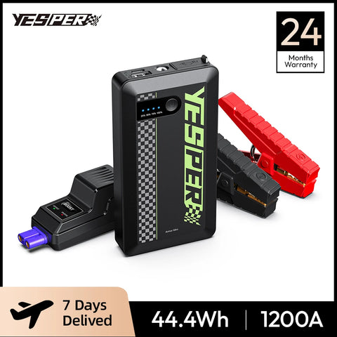 YESPER Car Battery Jump Box ,1500A Portable Car Charger Battery Jump Start All Weight 0.70lbs Jump Pack For Automotive Batteries