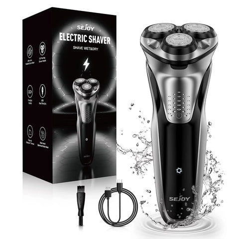 SEJOY Electric Shavers for Men Cordless Razor Hair Trimmer Waterproof IPX7 Travel Hairber Shaving Machine Home Appliances